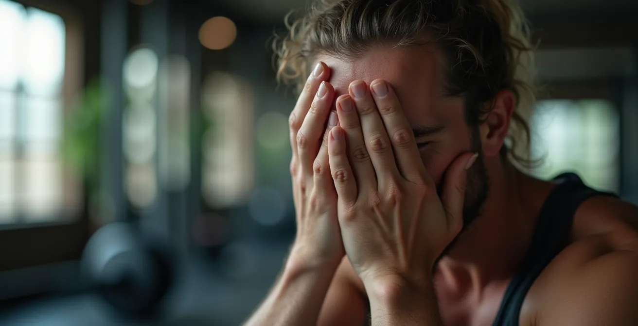 Sportif montrant des signes de fatigue malgré de nombreux compléments